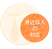 身近な人の対応
